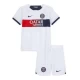 Criança Camisola Futebol Paris Saint-Germain PSG 2023-24 Kylian Mbappé #7 2ª Equipamento (+ Calções)