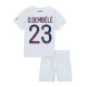 Criança Camisola Futebol Paris Saint-Germain PSG 2023-24 Ousmane Dembélé #23 2ª Equipamento (+ Calções)