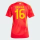 Mulher Camisola Futebol Espanha Rodrigo #16 UEFA Euro 2024 Principal Equipamento