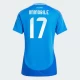 Mulher Camisola Futebol Itália Ciro Immobile #17 UEFA Euro 2024 Principal Equipamento