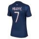 Mulher Camisola Futebol Paris Saint-Germain PSG Kylian Mbappé #7 2023-24 Principal Equipamento